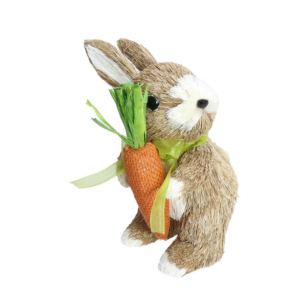 UBL Straw Easter Bunny with Carrot | 20cm - Choice Stores