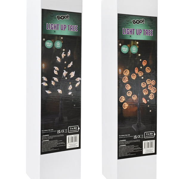 Halloween Light Up Tree | Battery Operated, 55cm, Assorted Designs