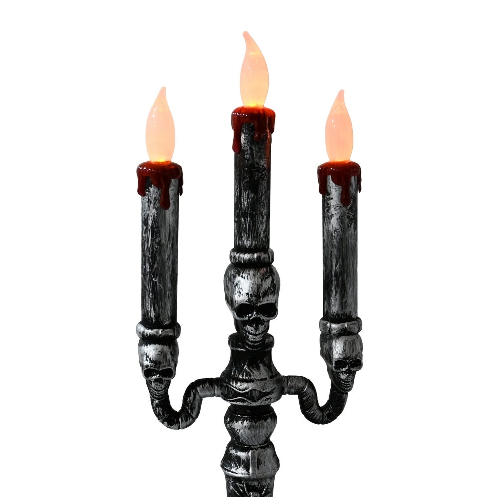 Halloween Light Up Skeleton Candelabra | Battery Operated, 32cm Height