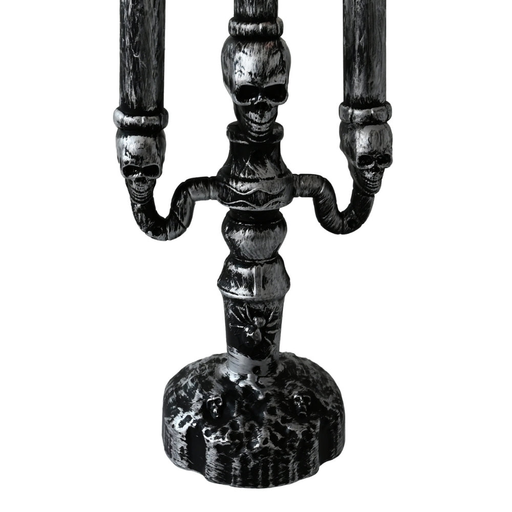 Halloween Light Up Skeleton Candelabra | Battery Operated, 32cm Height