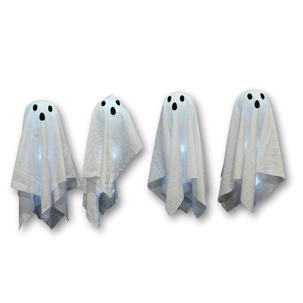 Halloween LED Ghost Path Lights | Pack of 4, 180 x 7.5 x 48cm