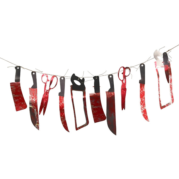 Halloween Hanging Bloody Weapon Banners | 1.3m Length