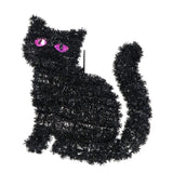 Halloween Hanging Tinsel Black Cat Decoration | 33 x 1 x 33cm