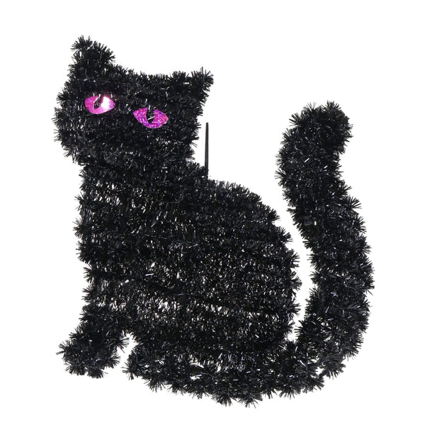 Halloween Hanging Tinsel Black Cat Decoration | 33 x 1 x 33cm