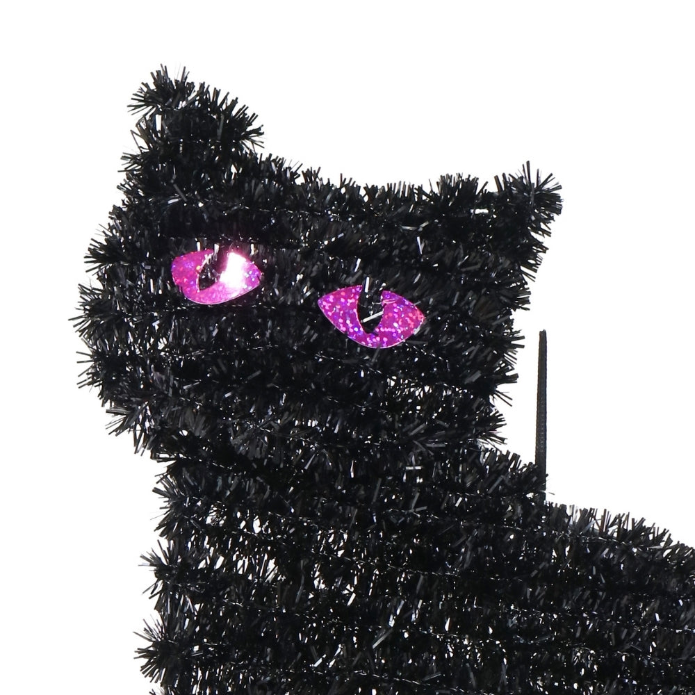 Halloween Hanging Tinsel Black Cat Decoration | 33 x 1 x 33cm