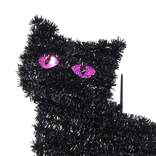 Halloween Hanging Tinsel Black Cat Decoration | 33 x 1 x 33cm