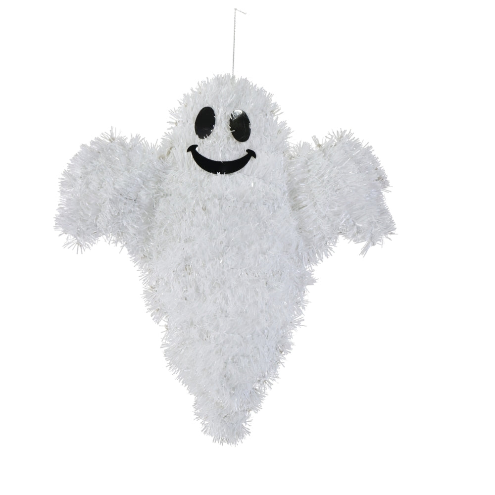 Halloween Hanging Tinsel Ghost Decoration | 39cm White Spooky Party
