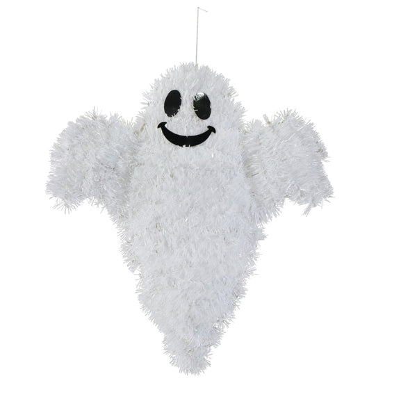 Halloween Hanging Tinsel Ghost Decoration | 39cm White Spooky Party