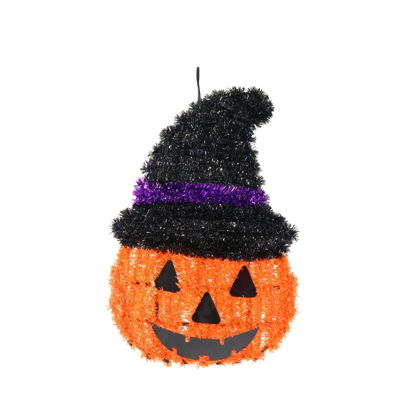 Halloween Hanging Tinsel Pumpkin Decoration | 36cm Assorted