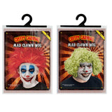 Halloween Mad Clown Wig | Assorted Colours, 23 x 22 x 30cm