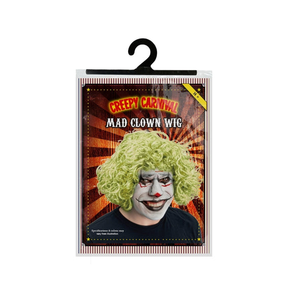 Halloween Mad Clown Wig | Assorted Colours, 23 x 22 x 30cm
