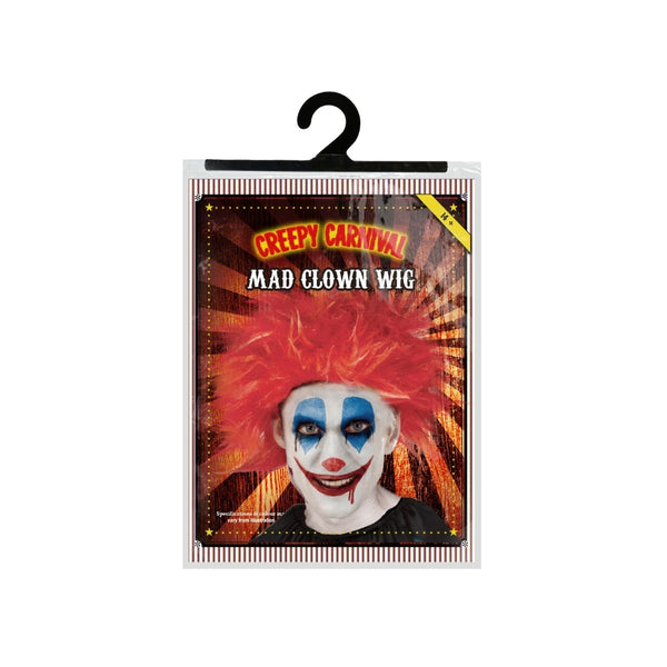 Halloween Mad Clown Wig | Assorted Colours, 23 x 22 x 30cm