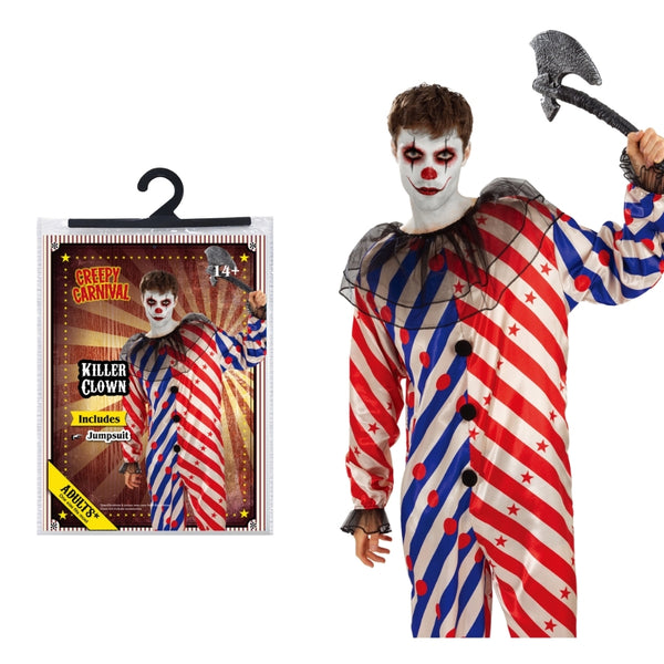 Adult Killer Clown Halloween Costume | One Size Fits Most