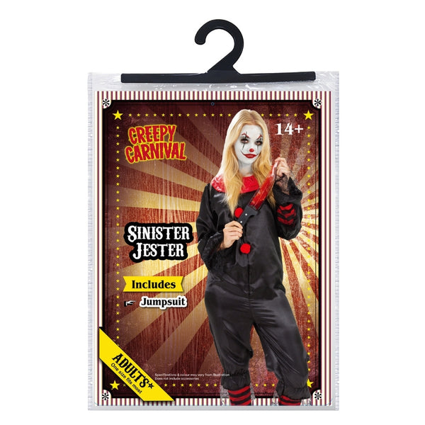 Sinister Jester Halloween Costume | Adult One Size Fits Most