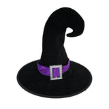 Halloween Witch Hat with Coloured Buckle | Assorted Colours, 41 x 41 x 31cm