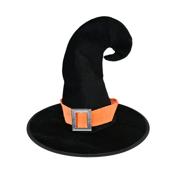 Halloween Witch Hat with Coloured Buckle | Assorted Colours, 41 x 41 x 31cm