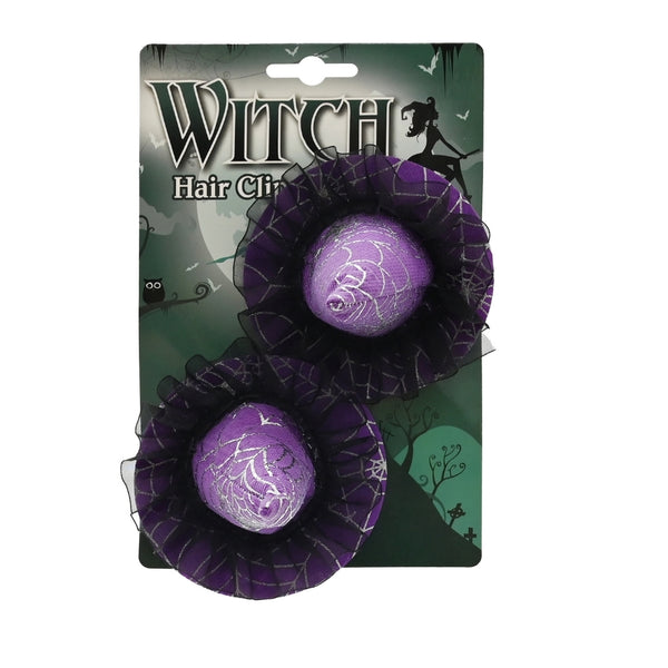 Halloween Witch Hat Hair Clips | Pack of 2, Assorted, 22 x 14 x 10cm