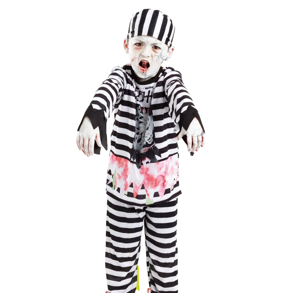 Kids Zombie Prisoner Halloween Costume | Orange Prison Outfit