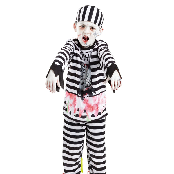 Kids Zombie Prisoner Halloween Costume | Orange Prison Outfit