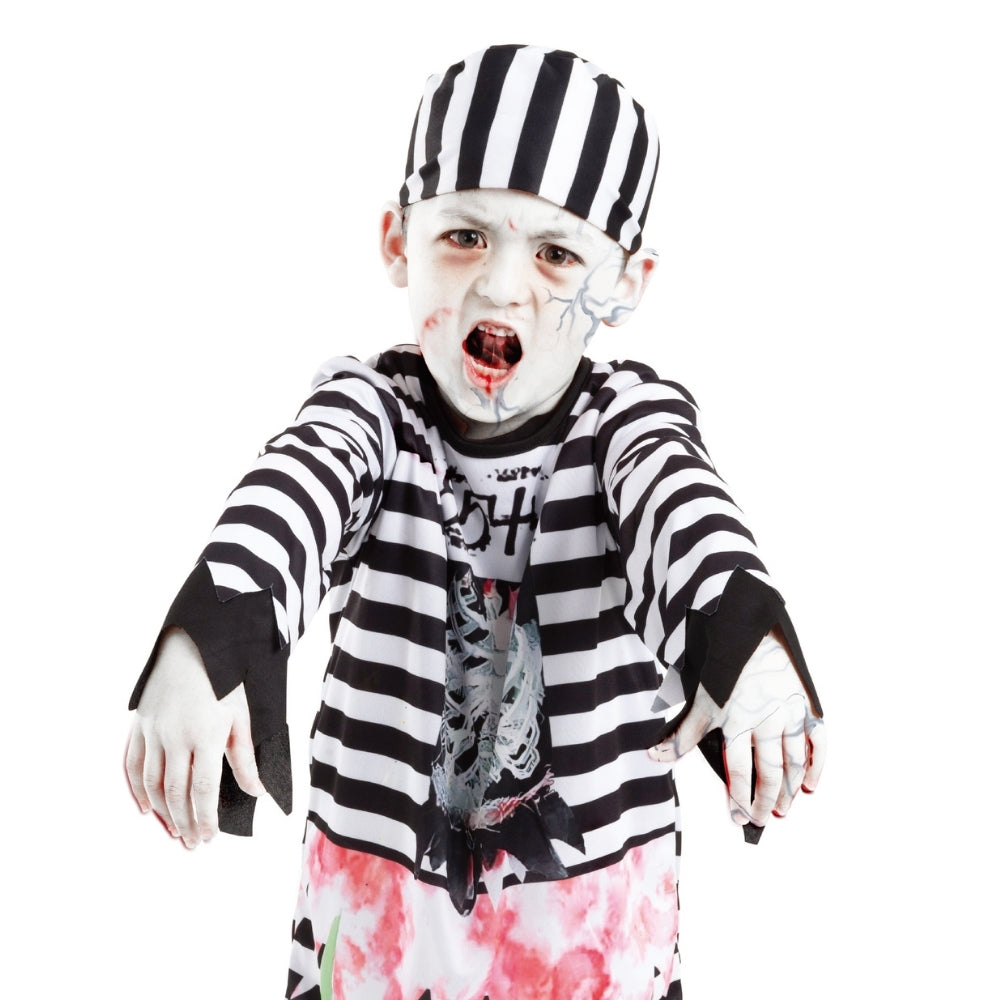 Kids Zombie Prisoner Halloween Costume | Orange Prison Outfit