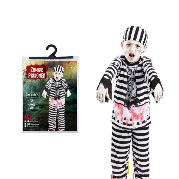 Kids Zombie Prisoner Halloween Costume | Orange Prison Outfit
