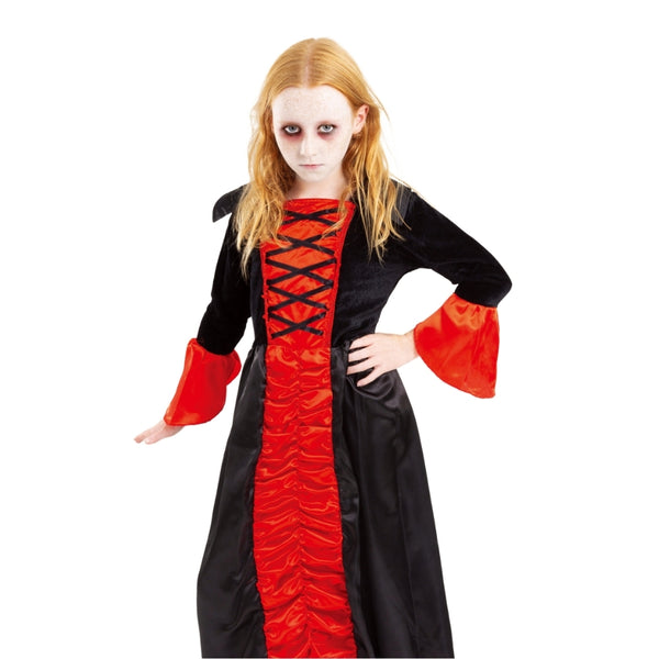 Kids Halloween Vampire Queen Costume | Gothic Dress with Cape