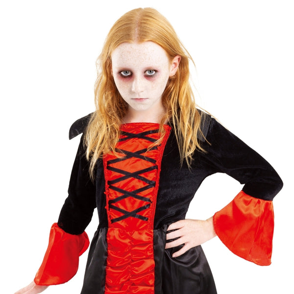Kids Halloween Vampire Queen Costume | Gothic Dress with Cape