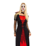 Adult Vampiress Queen Halloween Costume | Gothic Dress with Cape