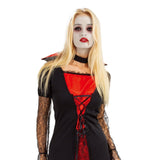 Adult Vampiress Queen Halloween Costume | Gothic Dress with Cape