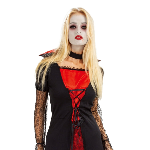 Adult Vampiress Queen Halloween Costume | Gothic Dress with Cape