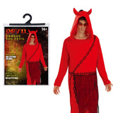Adult Red Devil Halloween Costume with Hood | Hooded Design