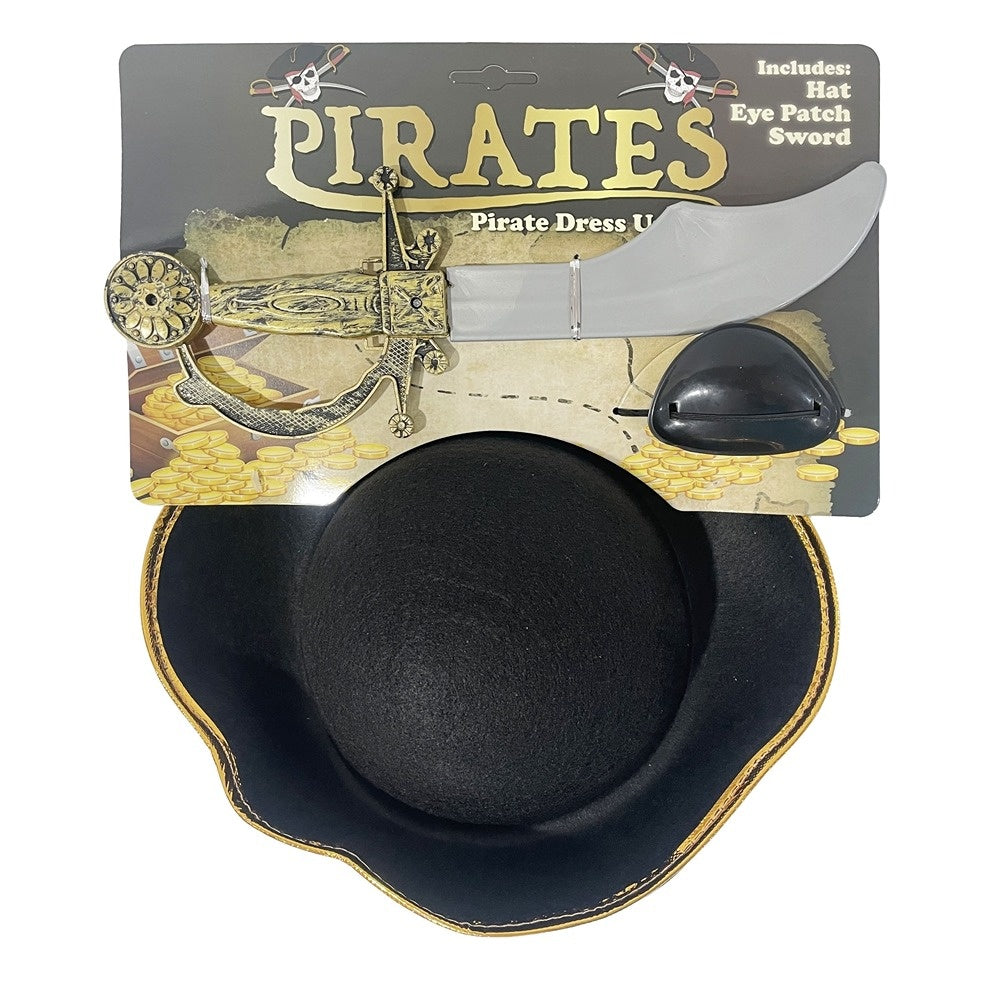 Children's Halloween Pirate Dress Up Costume Kit | 30 x 7 x 23.5cm