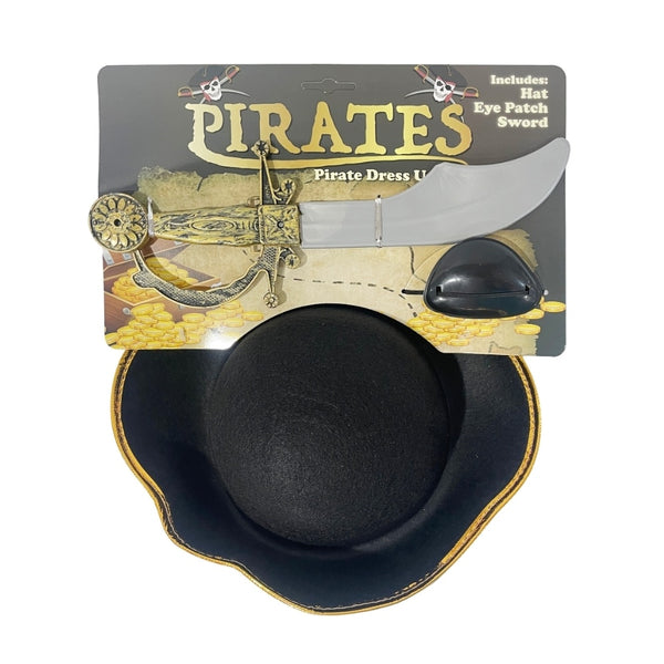 Children's Halloween Pirate Dress Up Costume Kit | 30 x 7 x 23.5cm