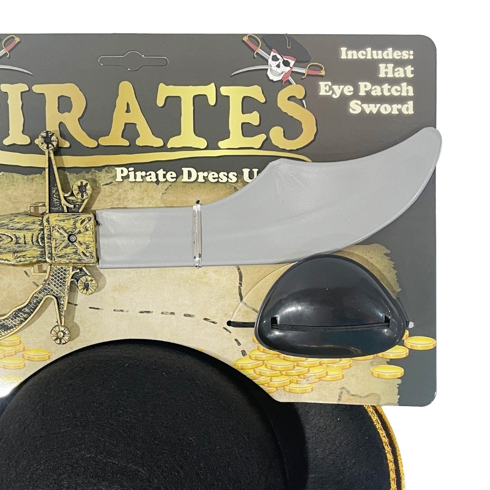Children's Halloween Pirate Dress Up Costume Kit | 30 x 7 x 23.5cm