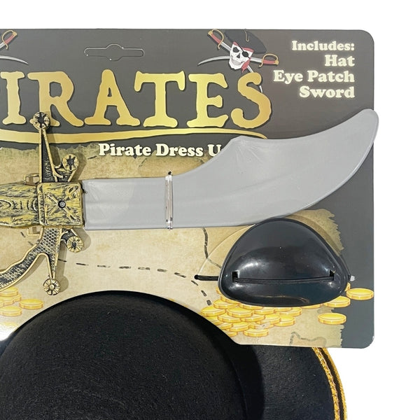Children's Halloween Pirate Dress Up Costume Kit | 30 x 7 x 23.5cm