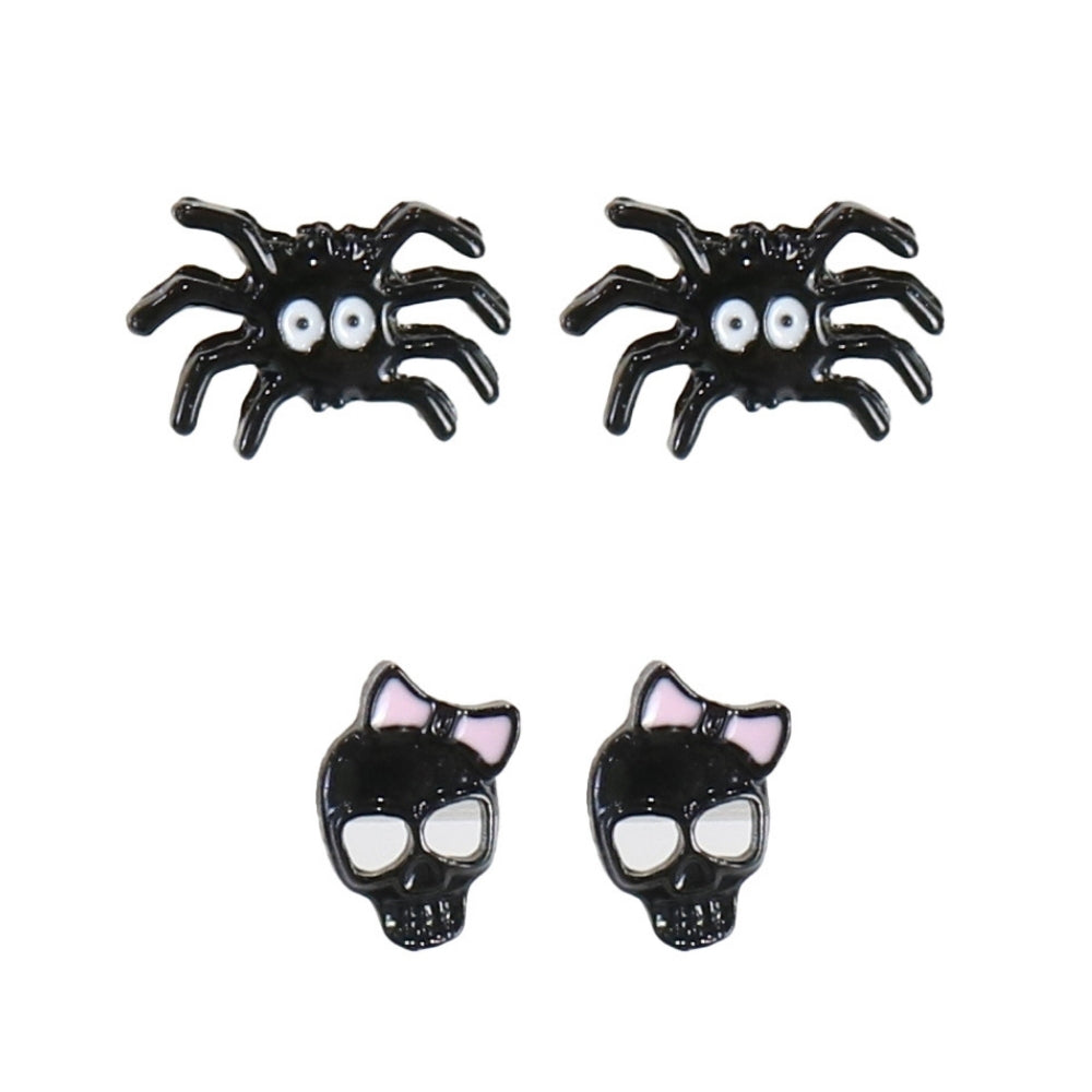 Halloween Stud Earrings Pack of 4 Assorted | 1 x 1 x 1cm