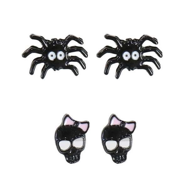 Halloween Stud Earrings Pack of 4 Assorted | 1 x 1 x 1cm