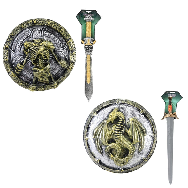 Halloween Round Shield and Sword Set | 45 x 5 x 59cm, 47 x 5 x 70cm