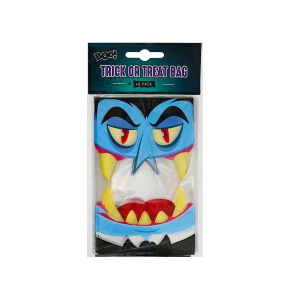 Halloween Trick or Treat Bags | 15cm, Pack of 40, Assorted Designs