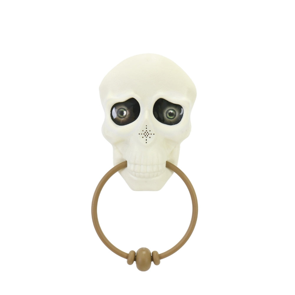 Halloween Animated Skull Doorbell | Battery Operated, 18.5cm, Assorted