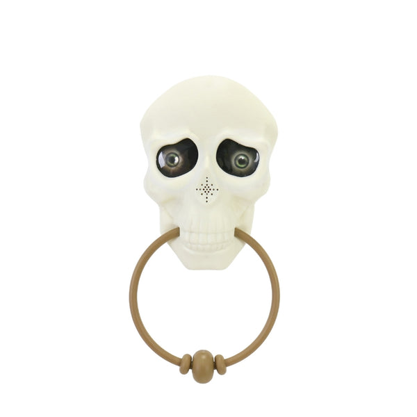 Halloween Animated Skull Doorbell | Battery Operated, 18.5cm, Assorted