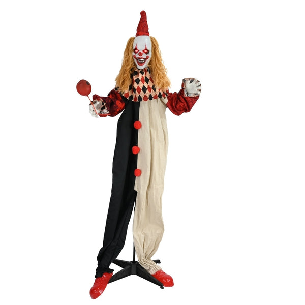 Halloween Animated Standing Evil Clown Decoration | 1.8M, Battery Operated