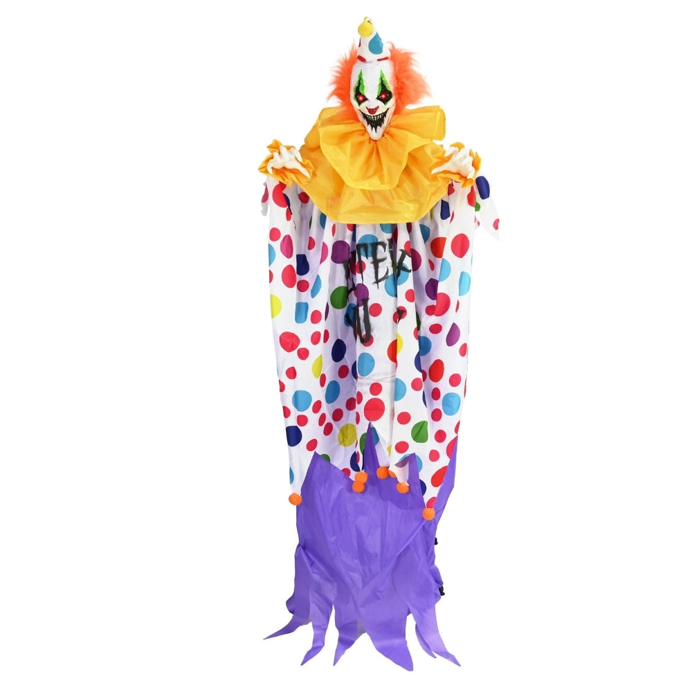 Halloween Animated Standing Evil Clown Decoration | 1.8M, Battery Operated
