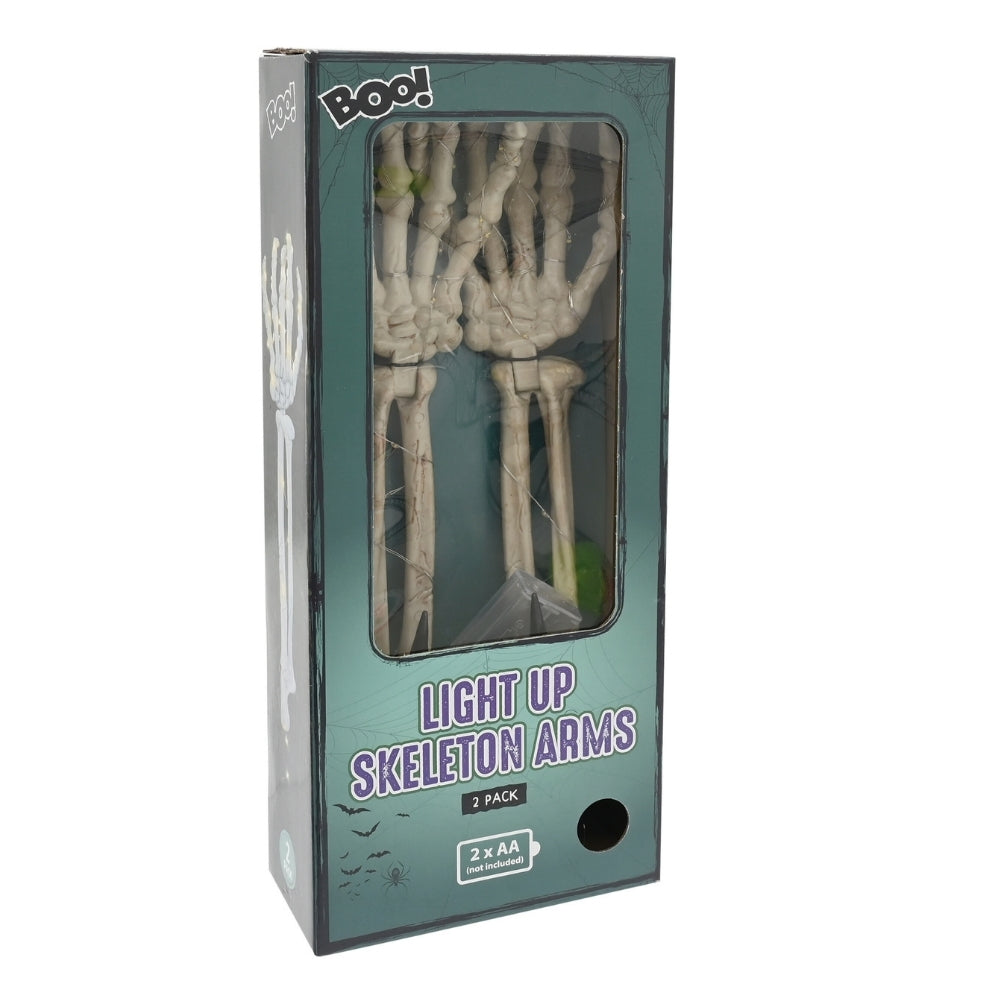 Halloween Light Up Skeleton Arms | Pack of 2, 9 x 5 x 36cm