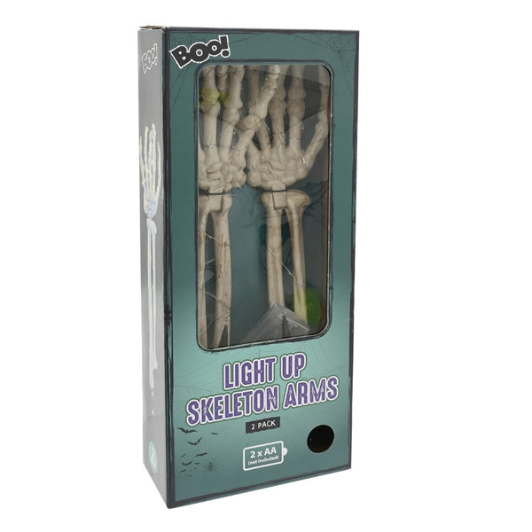 Halloween Light Up Skeleton Arms | Pack of 2, 9 x 5 x 36cm