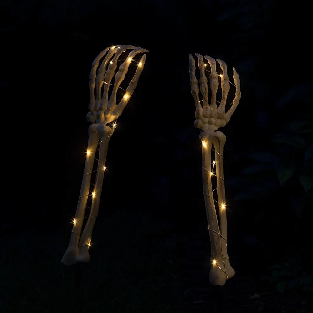 Halloween Light Up Skeleton Arms | Pack of 2, 9 x 5 x 36cm