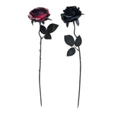 Gothic Artificial Rose Decoration - 50cm, Assorted Colours, Black Stem