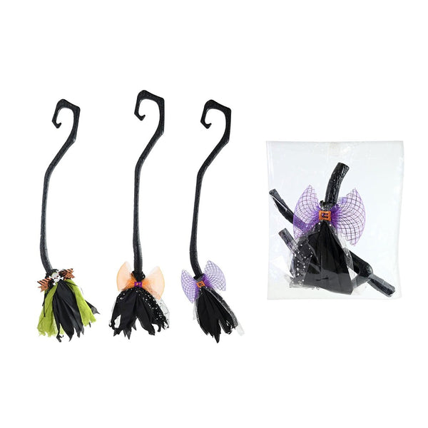 Halloween Hanging Witch Broomstick Decoration - 82cm, Assorted Designs