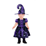 Enchanted Witch Toddler Fancy Dress Costume - Purple and Black, Hat Included
