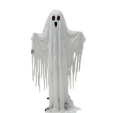 Animated Standing Ghost Halloween Decoration - 1.8m, Illuminated Red Eyes